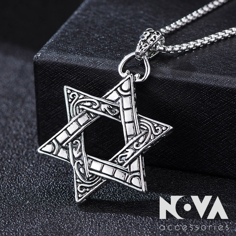 Dây Chuyền Mặt Ngôi Sao 6 cánh - Nova's Hexagon Necklet - Vòng cổ nam nữ unisex - phong cách cá tính