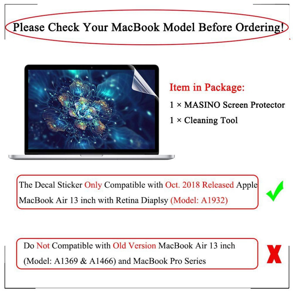 [ HÀNG MỚI ] Miếng dán màn hình HD cho Macbook Air 13"(2018-2020)