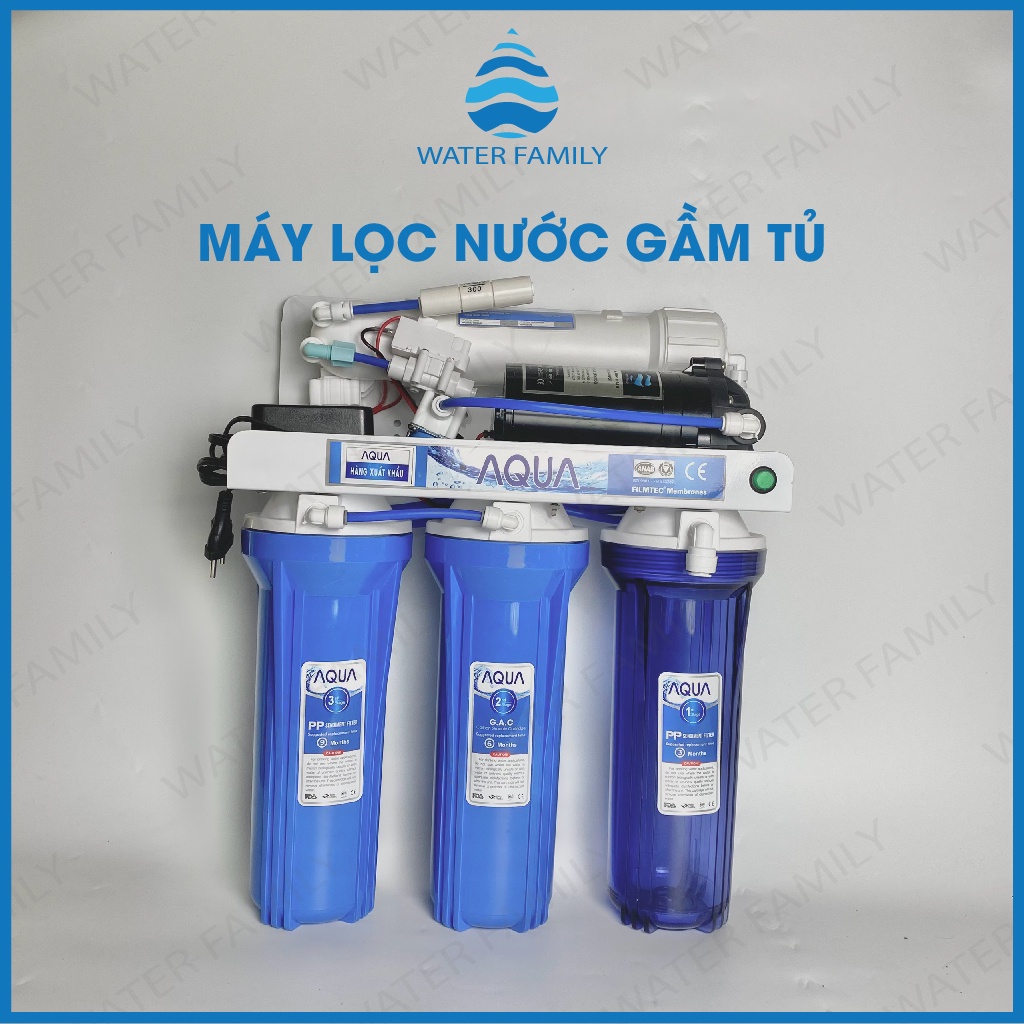 Máy lọc nước RO không vỏ tủ AQUA 8, 9, 10 cấp lọc , máy lọc nước RO lắp gầm bếp chính hãng AQUA, Máy lọc nước không tủ
