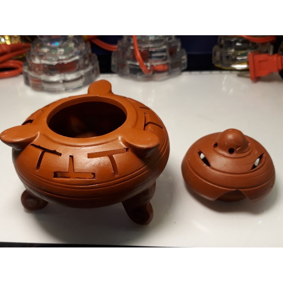 Lư gốm xông trầm Bát Tràng cao 10cm và 15cm