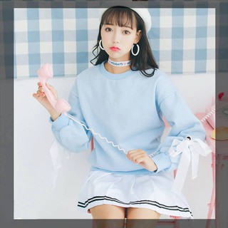 ÁO NỈ TAY BUỘC NƠ XINH XẮN