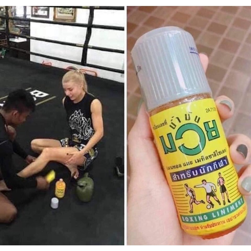 DẦU NÓNG XOA BÓP DÀNH CHO NGƯỜI CHƠI THỂ THAO BOXING LINIMENT THÁI LAN 60ML CHÍNH HÃNG - 9089