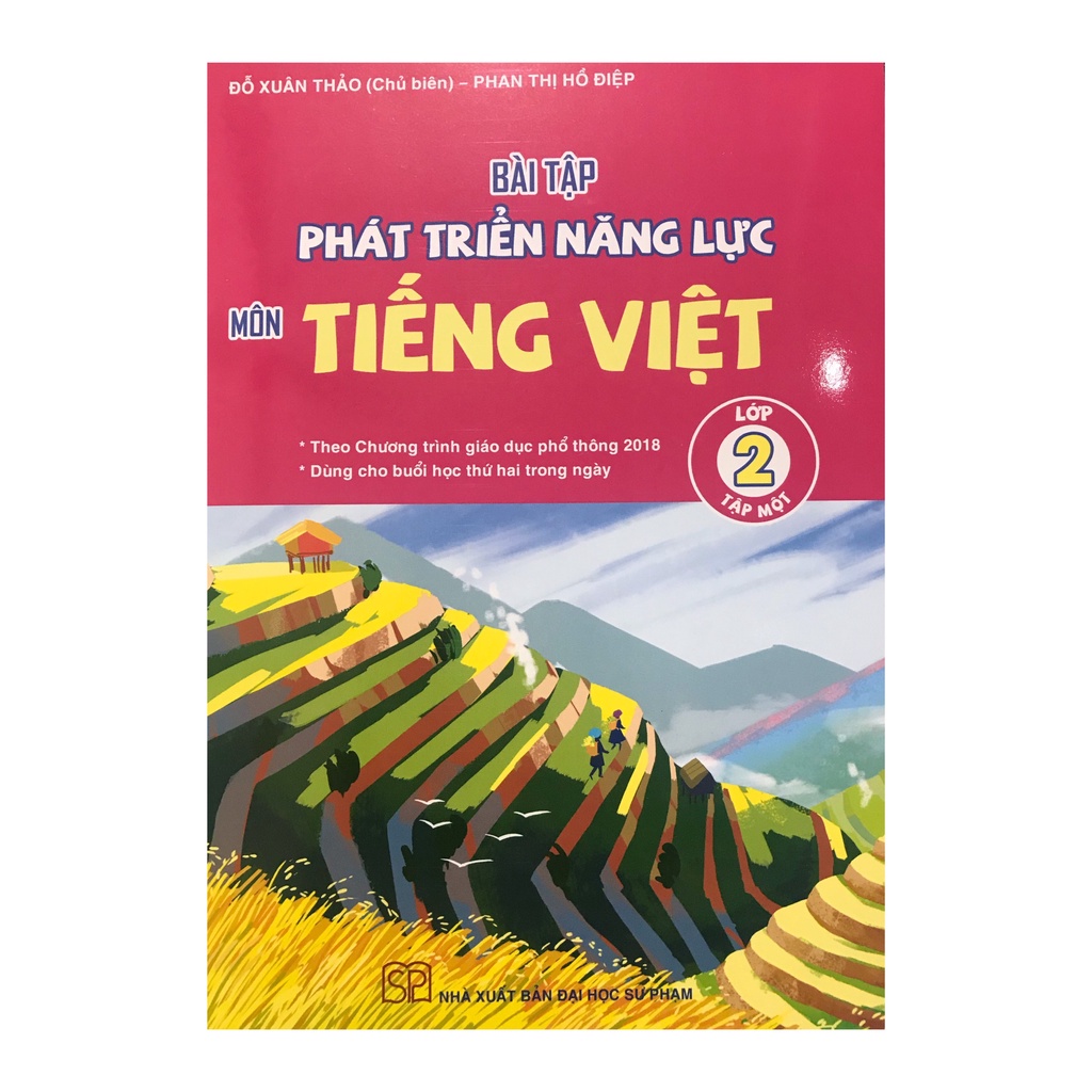 Sách - Combo Bài tập phát triển năng lực môn Toán và Tiếng Việt lớp 2 tập 1 ( nxB SƯ PHẠM Màu hồng + Đỏ ))