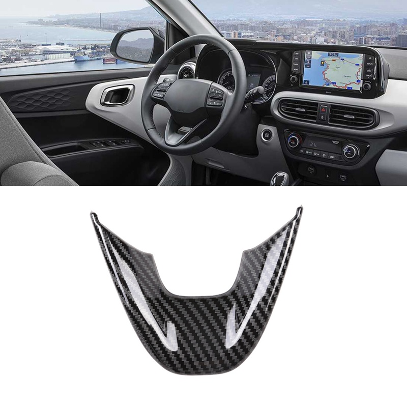 Khung Dán Trang Trí Bảng Điều Khiển Vô Lăng Bằng Sợi Carbon Cho 2022 Hyundai I10