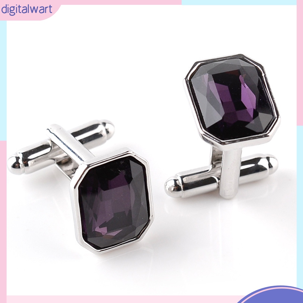 1 Cặp Khuy Măng Sét Mini Màu Trơn Thời Trang Cho Nam