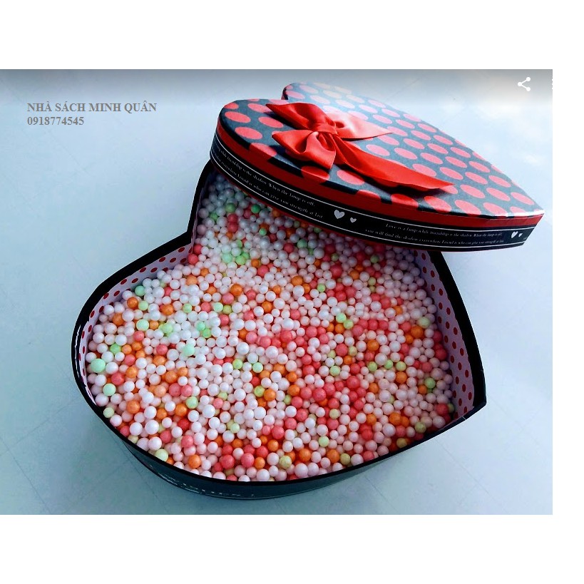 HỘP QUÀ HÌNH TRÁI TIM - kèm túi hạt xốp | BigBuy360 - bigbuy360.vn