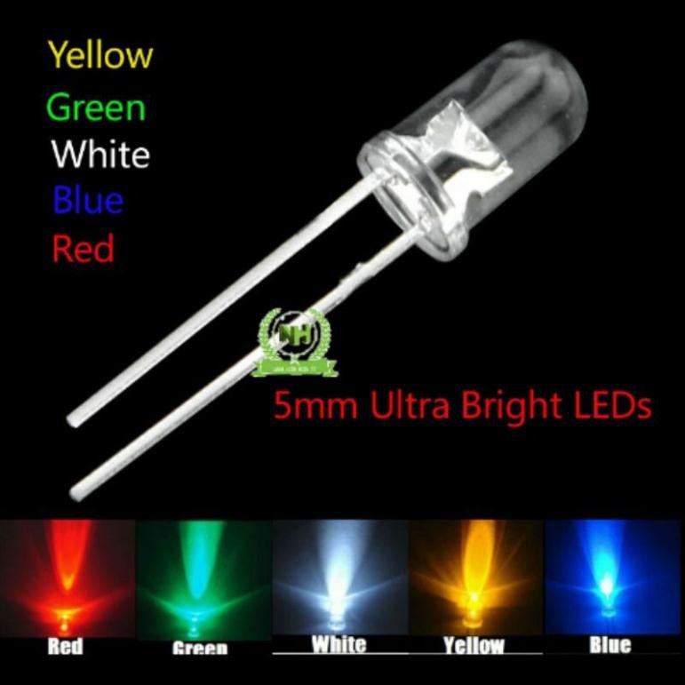 Gói 1000C LED Trong phi 5 Đủ Màu 2.0-3.2V DC Loại Tốt