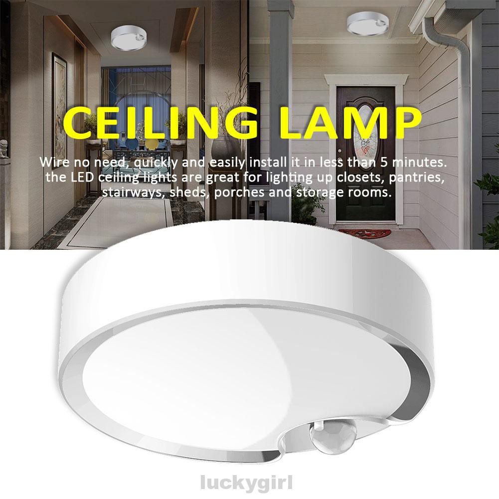 Home Battery Operated Motion Sensor Stairs Super Bright Hotel Indoor Outdoor Human Body Induction LED Ceiling Light