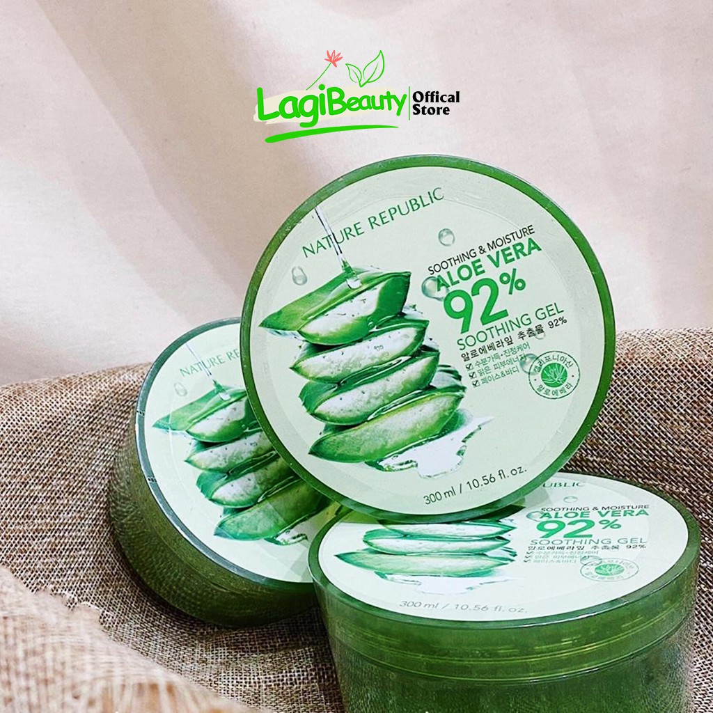 [Free Ship – Dùng Là Mê] Gel Lô Hội Dưỡng Đa Năng NATURE REPUBLIC, Gel Nha Đam, Cân Bằng Ẩm, Dưỡng Da, Dùng Là Thích