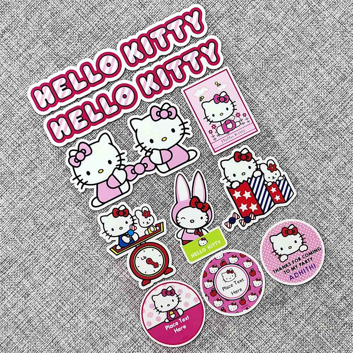 Hình Dán Hello Kitty Phản Quang Trang Trí Xe Mô Tô