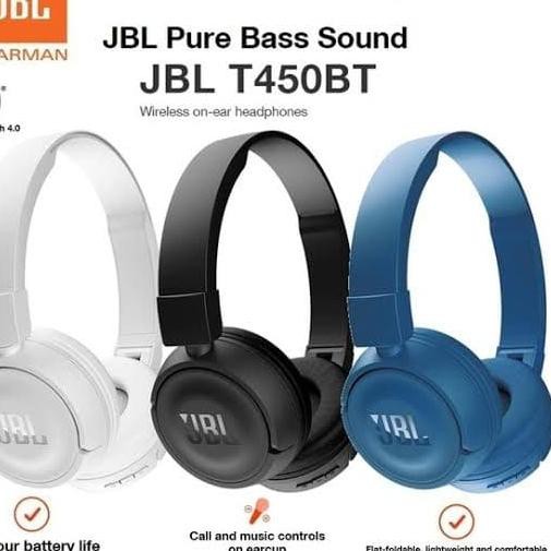 Tai Nghe Bluetooth Không Dây Ngt Jbl T450Bt Đen