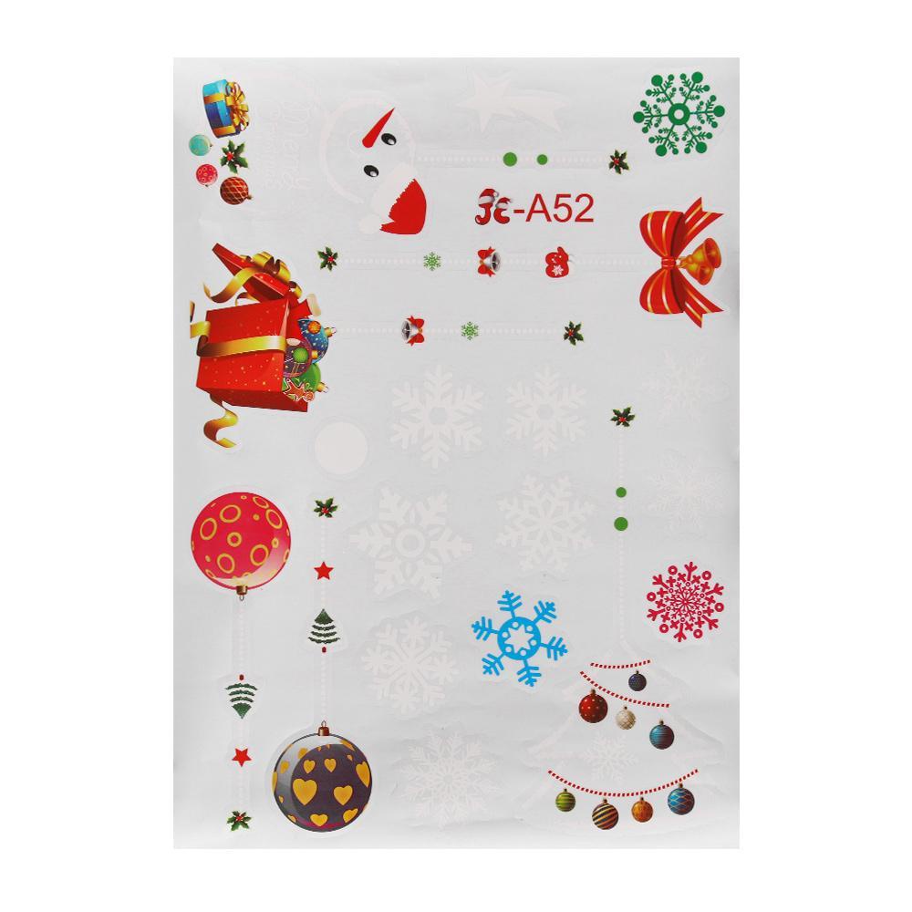 LET Miếng Dán Trang Trí Cửa Kính Họa Tiết Giáng Sinh Sáng Tạo Tháo Rời Được Tiện Lợi