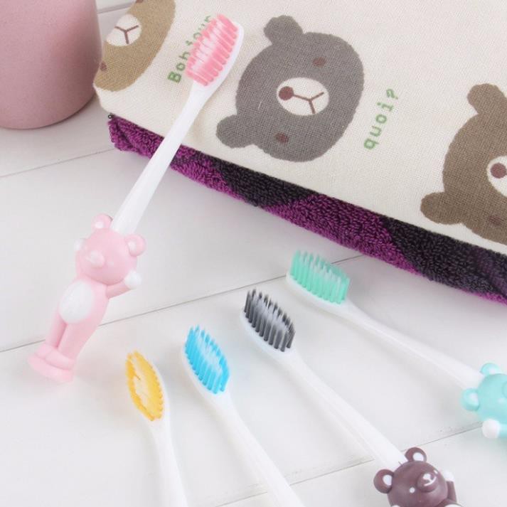 [NHẬP MÃ SONSD1003 GIẢM 5% ĐƠN 100K]  Bàn chải đánh răng trẻ em Hàn Quốc HAPPY BEAR <FREESHIP>