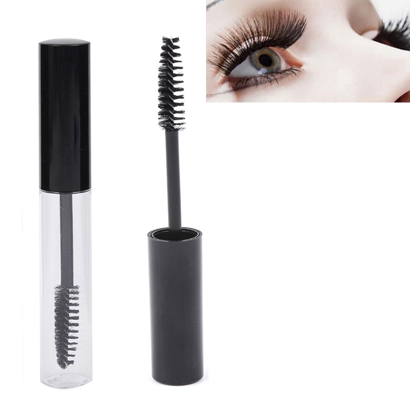 Hàng mới về Ống rỗng 10ml bằng nhựa trong suốt đựng mascara có cọ