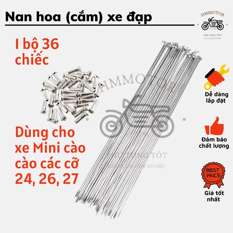 Nan hoa (cắm) xe đạp các cỡ 24 26 27