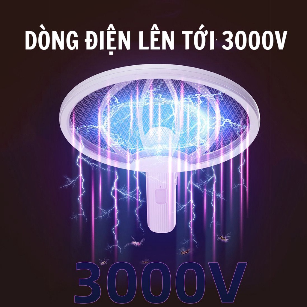 Vợt Muỗi Thông Minh 2 Chế Độ, Thiết Kế Mới Nhật, Tính Năng Cập Nhật, Kiêm Đèn Bắt Muỗi Ban Đêm Tiếng Động Nhỏ, Vơt Muỗi