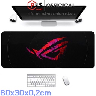 Lót Chuột Bàn Phím Cỡ Lớn, Pad Chuột AUS-ROG In Hình 3D Sắc Nét Không Phai Màu May Bo Viền Siêu Bền - PKSMART