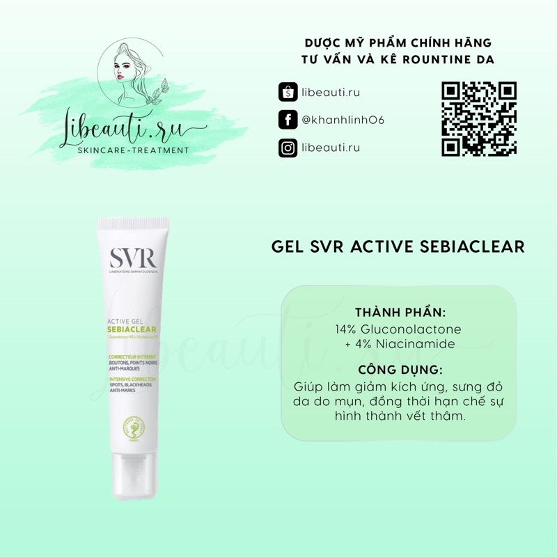 Gel Giảm Mụn SVR Sebiaclear Active