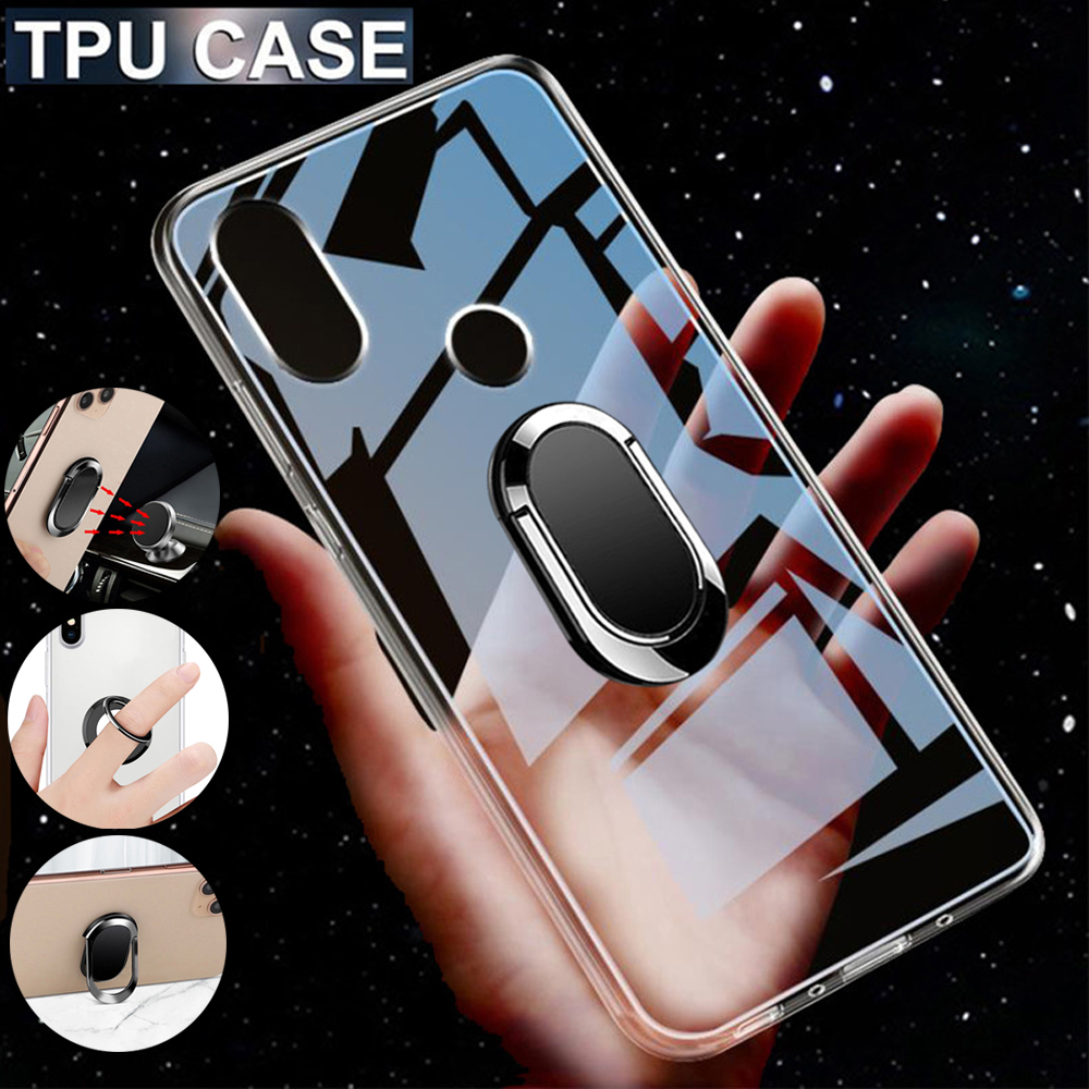 Magnetic Finger Ring Car Stand Holder Phone Case for Itel S11 S12 S13 S15 S16 PRO S31 S32 Soft TPU Transparent Back Cover