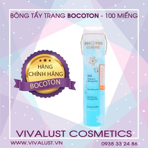 Bông Tẩy Trang BOCOTON 100 Miếng (Pháp)