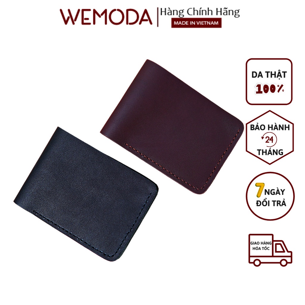 Ví Mini Nam WEMODA kiểu ngang thời trang da bò đựng tiền và đựng thẻ tiện lợi