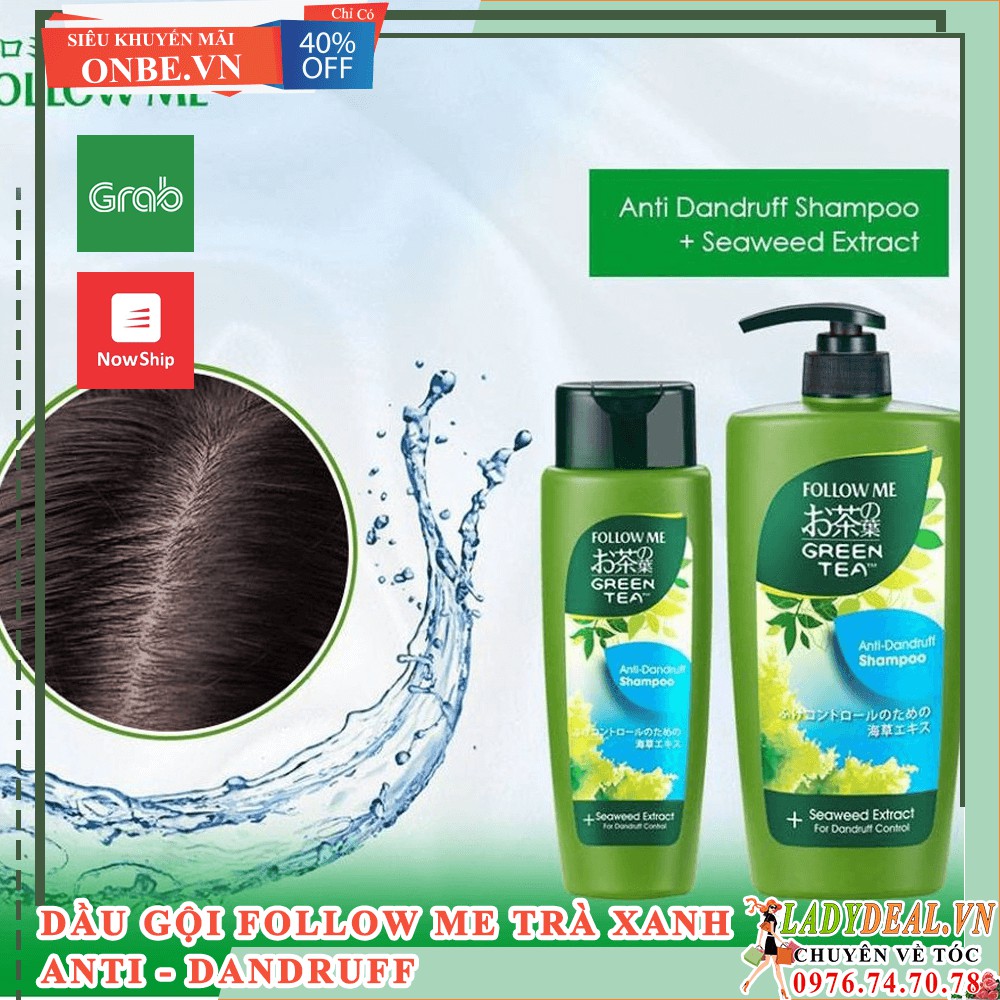 Dầu gội Dành Cho Da Đầu Gàu Follow Me Trà Xanh Thế Hệ Mới – Anti-Dandruff 650ml | Ladydeal.vn