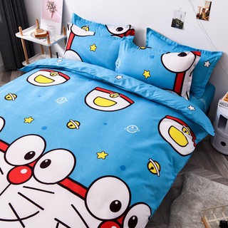Set poly vỏ chăn ga gối Đô rê mon mới nhất