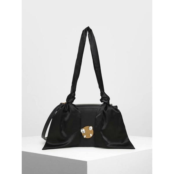 Túi CNK đen quai lụa