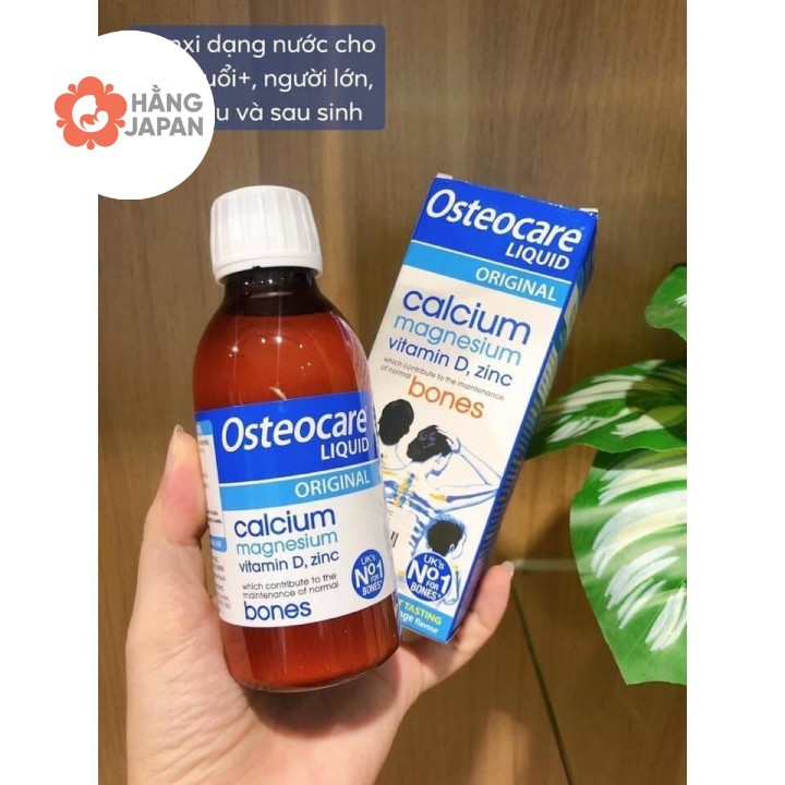 Canxi dạng nước Osteocare 200ml của Anh giúp phát triển xương và răng cho trẻ từ 3 tuổi và bà bầu