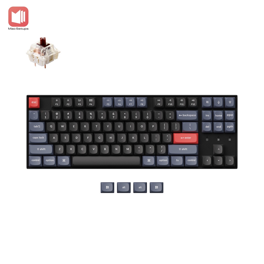 Bàn phím cơ custom không dây Keychron K8 Pro thẩm mỹ cao mang lại cảm giác đánh máy hiệu quả và lượng pin lên tới 300h