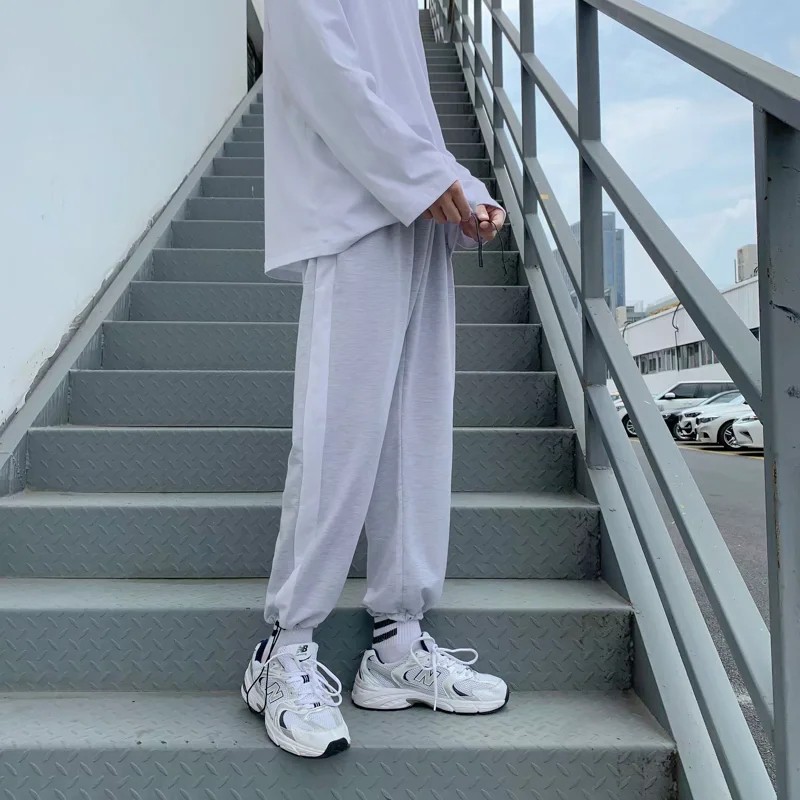 Quần dài lưng thun họa tiết đường kẻ sọc phong cách thời trang nam M-3Xl | BigBuy360 - bigbuy360.vn