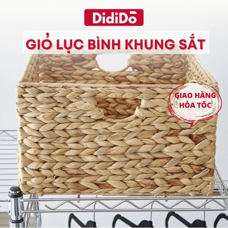 Giỏ lục bình khung sắt size S - 33cm