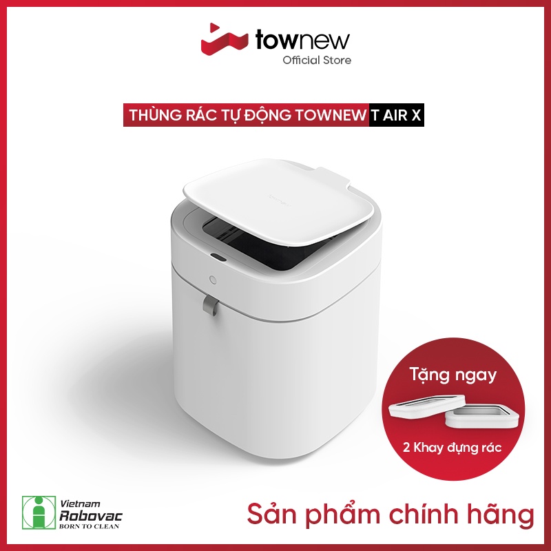 Thùng rác tự động thông minh TOWNEW T Air X (white) - Tự động đóng gói rác - BẢN QUỐC TẾ - Bảo hành 12 tháng