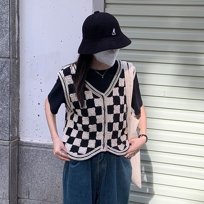 Áo cardigan dệt kim cổ chữ V phong cách retro 211201 | BigBuy360 - bigbuy360.vn