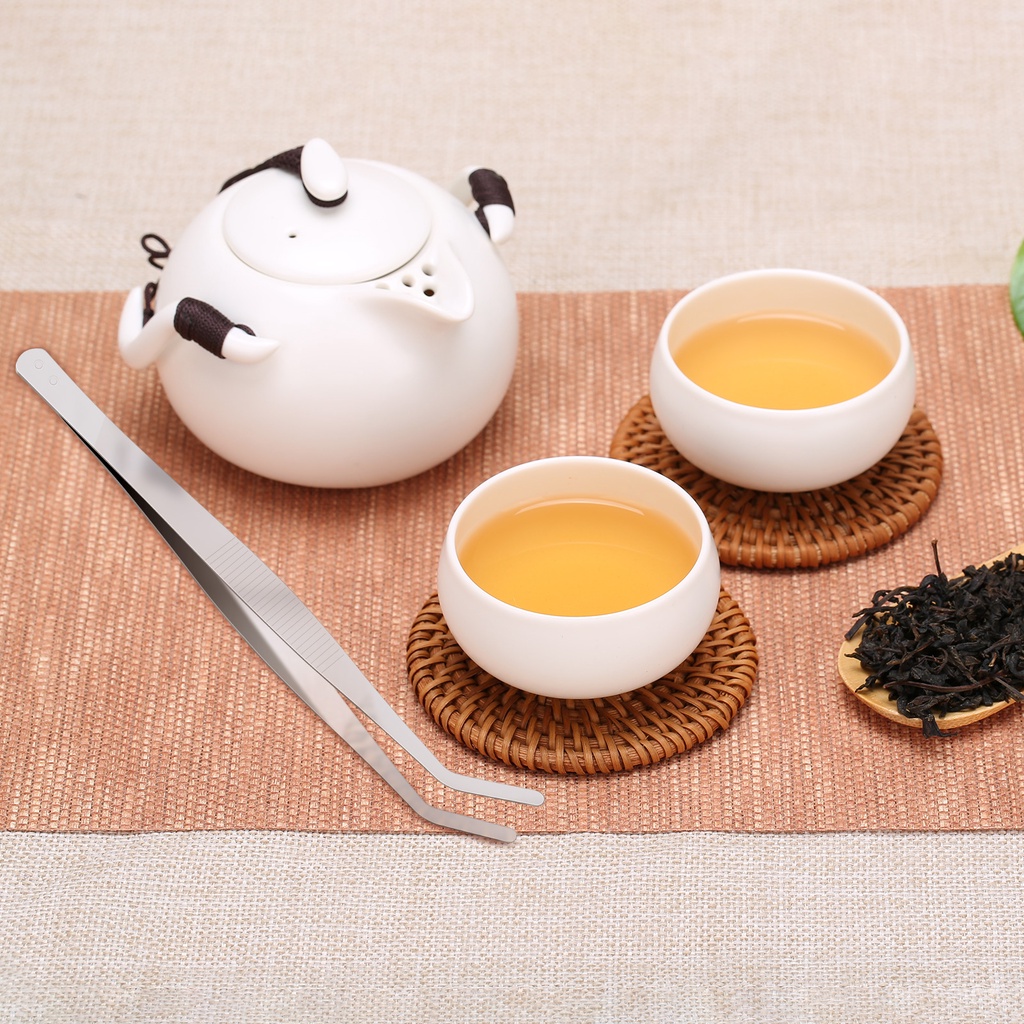Kẹp gắp trà bằng thép không gỉ 18cm chất lượng