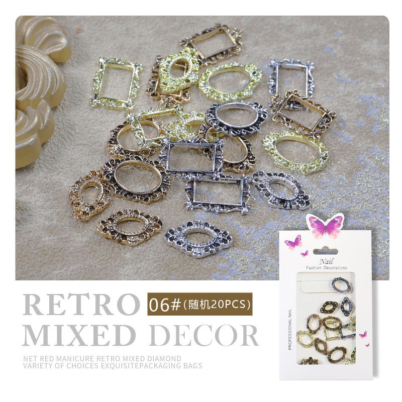 Set 8 / 10 / 20 Phụ Kiện Trang Trí Móng Tay 3D Thời Trang