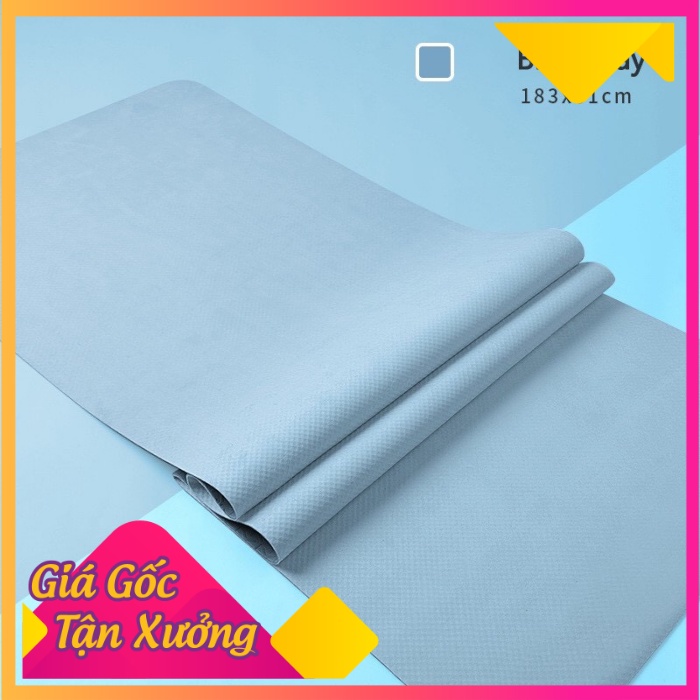 Tấm lót thảm Yoga siêu mỏng 2mm bám dính chắc không bị trơn trượt - Tặng kèm dây buộc