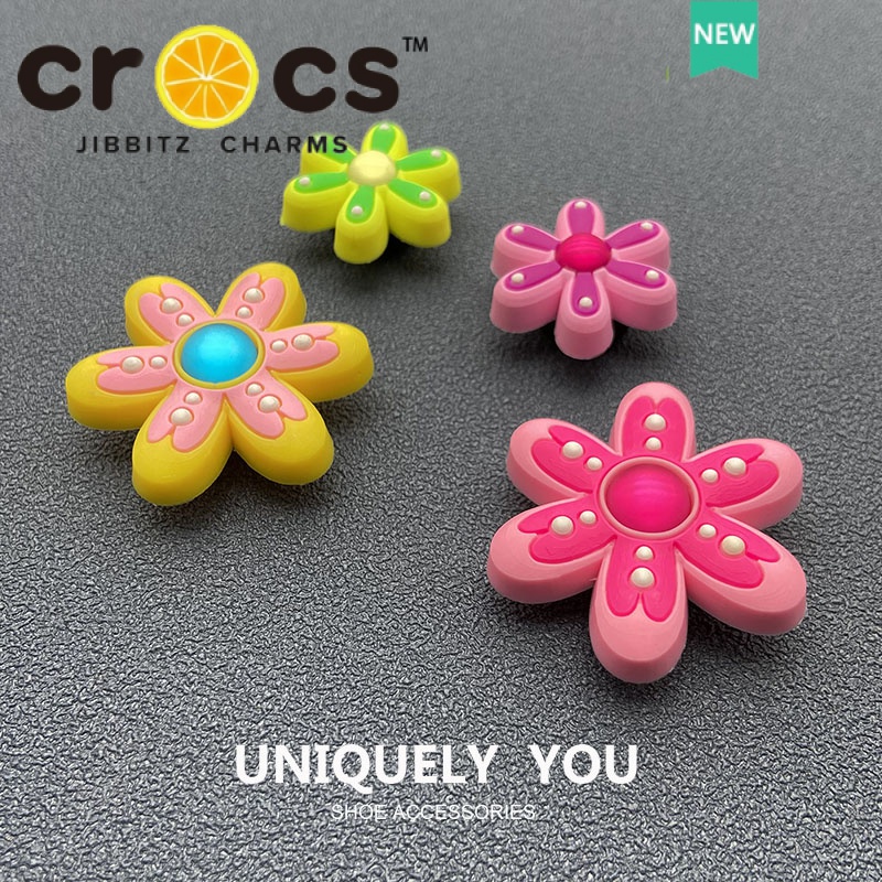 Khóa Cài Giày crocs Hình Hoa Nhiều Màu Sắc Thời Trang DIY