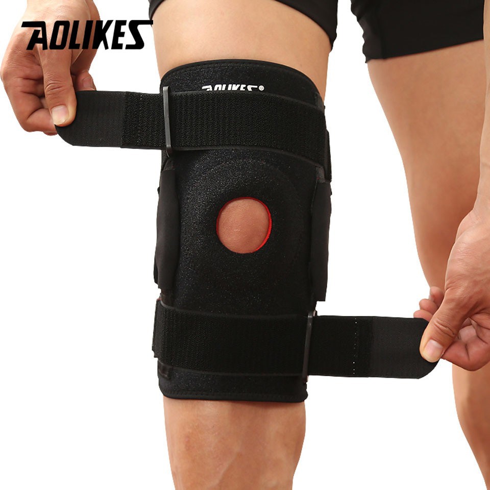 Đai bó bảo vệ khớp gối AOLIKES A-7907 sử dụng thanh hợp kim nhôm trợ lực sport knee protector