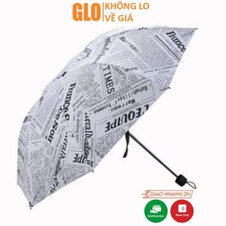 Cây ô dù giấy báo che mưa nắng độc đáo glomart