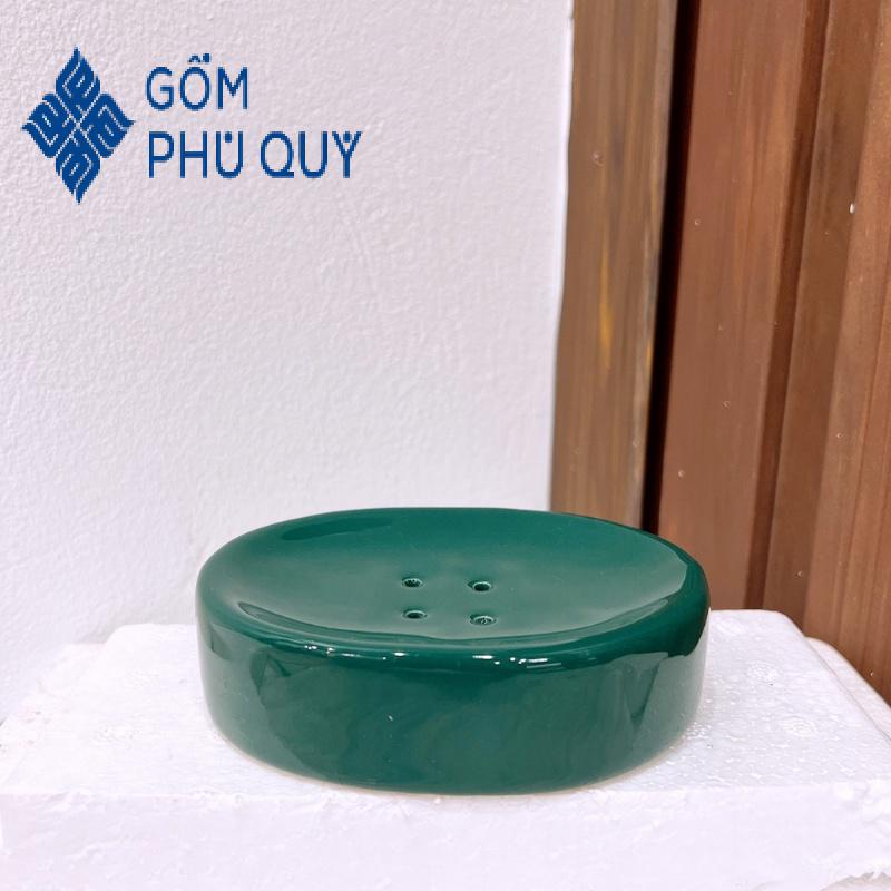 Bình Đựng Dầu Gội ⚱ Gốm Sứ Bát Tràng ⚱ Chai Chiết Xà Phòng,bình Sứ Xanh Cổ Vịt Gomphuquy Dnc05