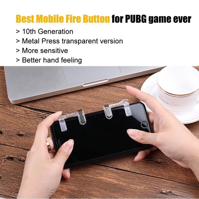 bộ 2 nút chơi gam Nút chơi PUBG Mobile, ROS thế hệ mới - kim loại ổn định, độ bền cao - nút chơi game cực nhạy