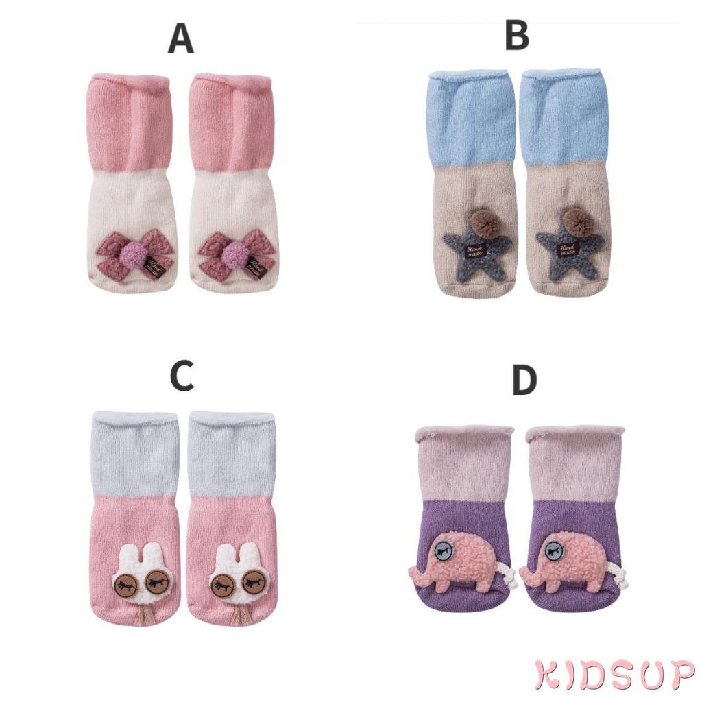 Vớ cotton chống trượt họa tiết động vật hoạt hình 3D dễ thương cho bé