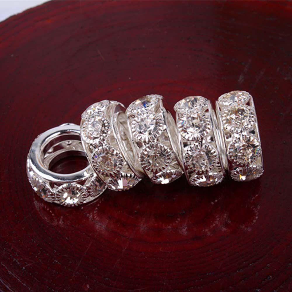 JARRED Túi Hạt Cườm Kim Loại Lỗ Lớn 12mm Dùng Làm Trang Sức Thủ Công DIY