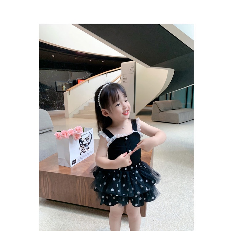 Chân Váy Lưới Chấm Bi Dễ Thương Cho Bé Gái