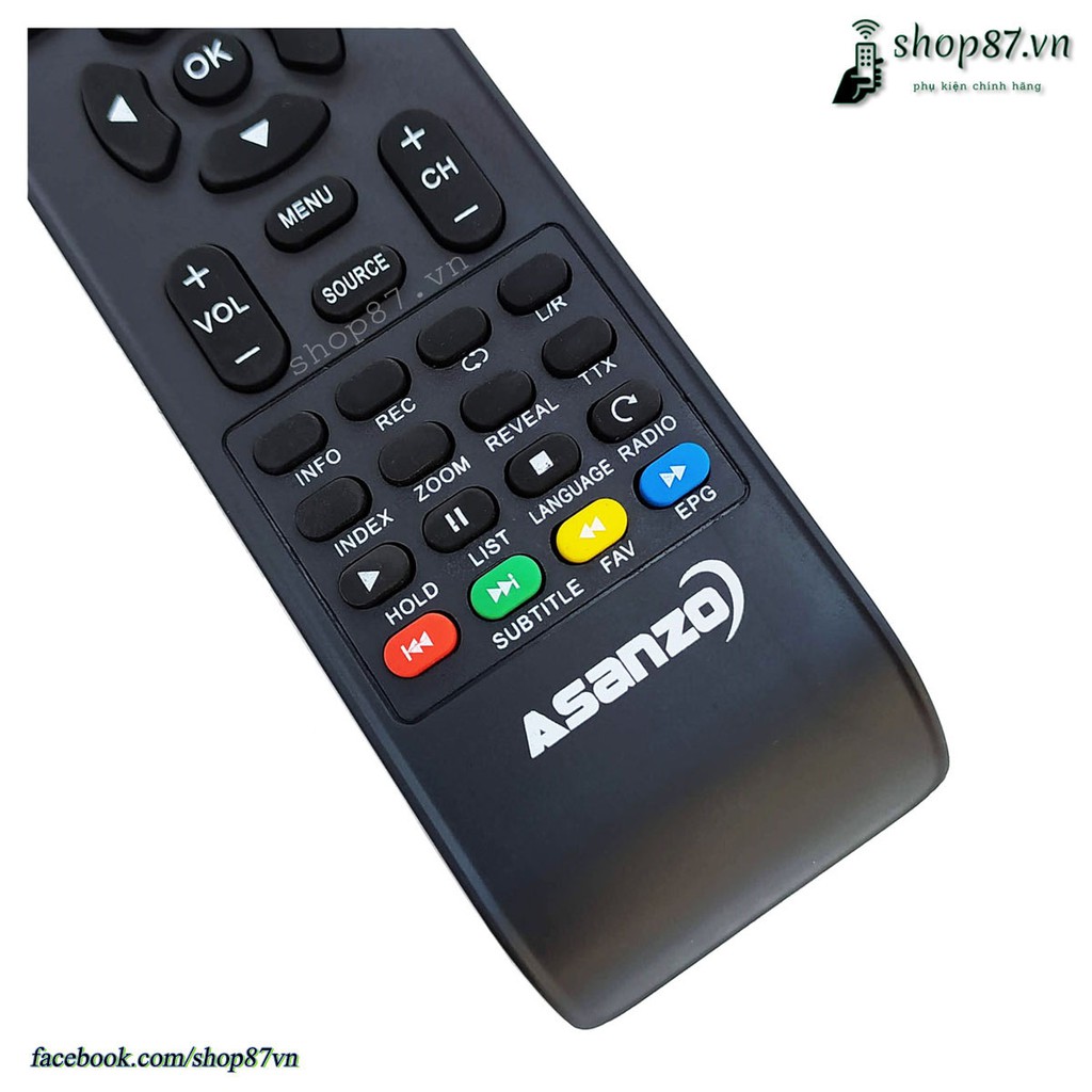 Điều khiển tv Asanzo mẫu 6 - Remote tv Asanzo