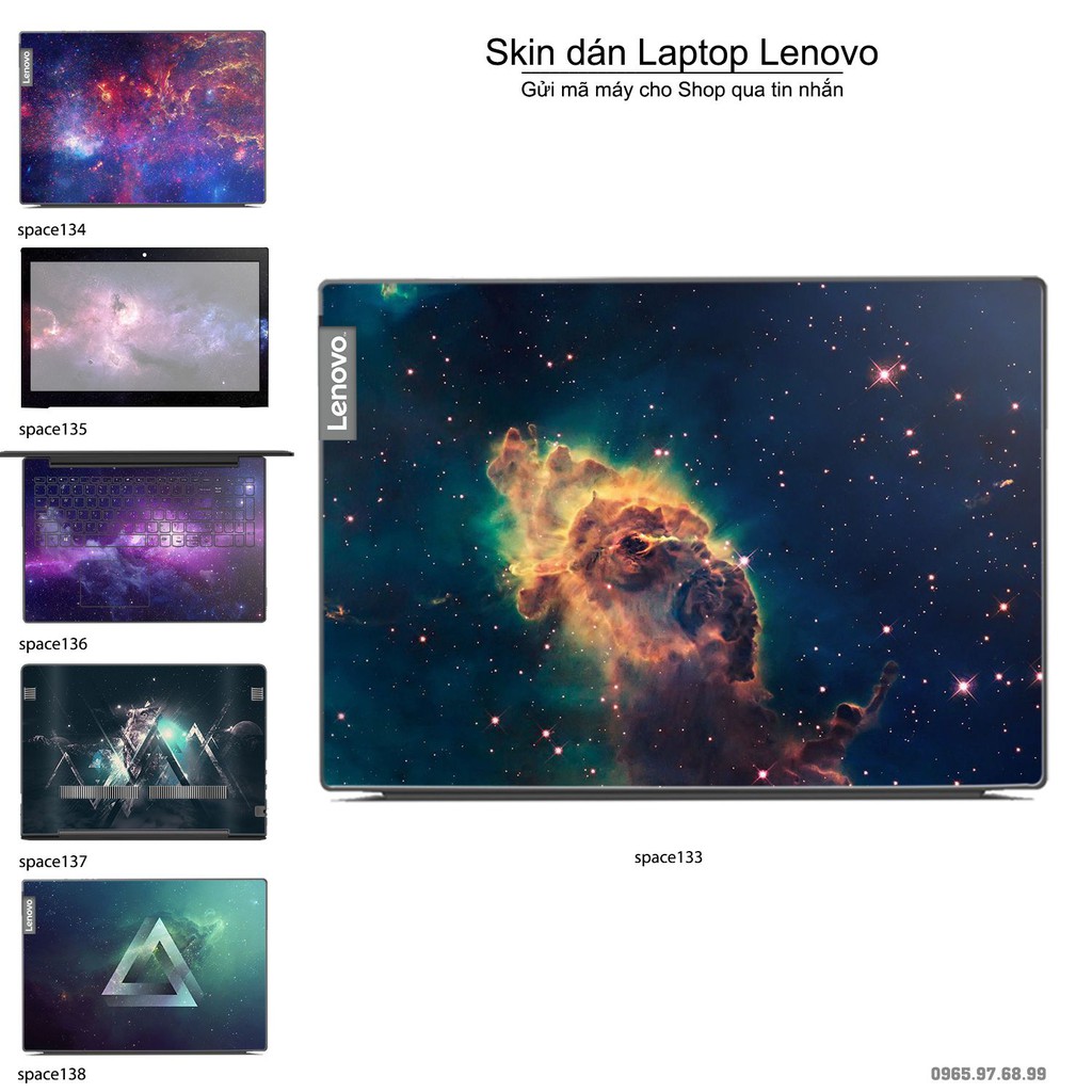 Skin dán Laptop Lenovo in hình không gian nhiều mẫu 23 (inbox mã máy cho Shop)