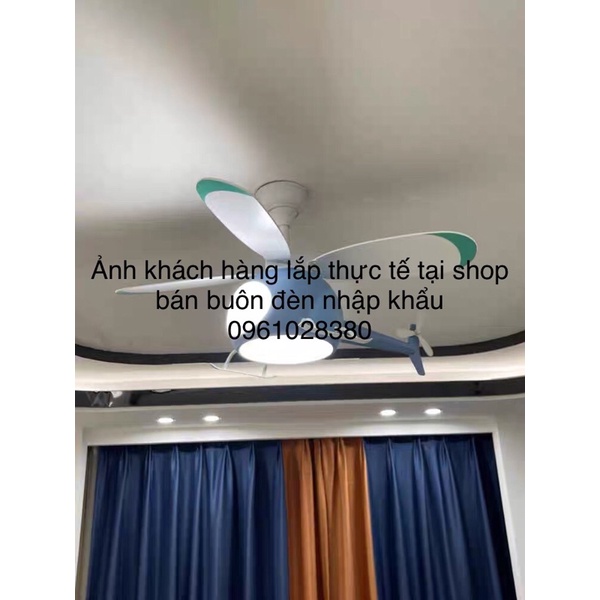 Quạt Trần Đèn Máy Bay BOEING - Quạt Trần Phòng Bé - Có Bảo Hành