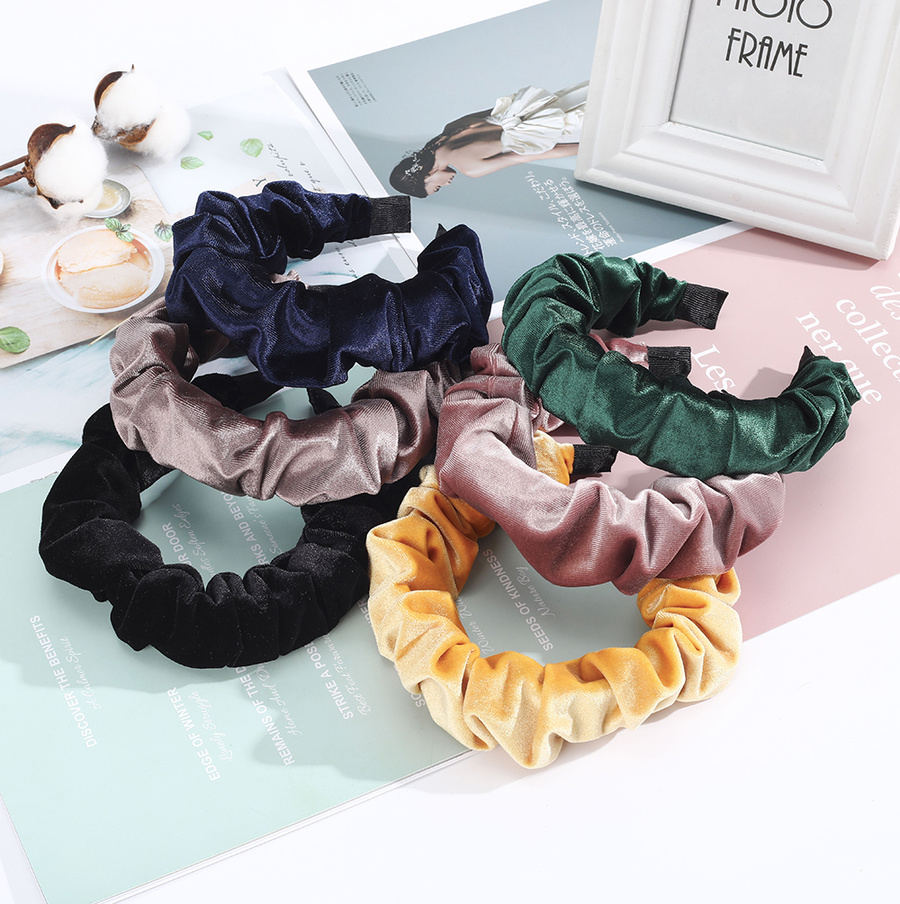 Băng đô nhung màu trơn phong cách retro Hàn Quốc xinh xắn