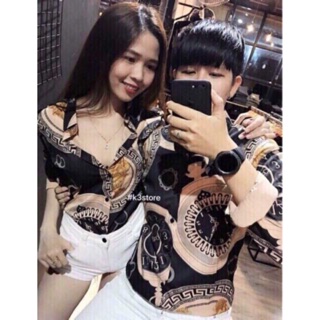 Áo somi lụa 3d đôi nam nữ thời trang cao cấp ms0014